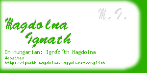 magdolna ignath business card